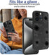 OOK Floral Case for iPhone 15 Pro Max, Cute Sunflower Design, Soft TPU Shockproof Cover for Women - Black Flower