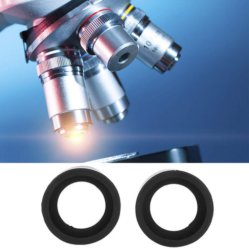2PCS KP-H2 Flat Angle Microscope Goggle, 32-36mm Diameter Eyepiece Cover, Soft Rubber Binocular Eye Cups