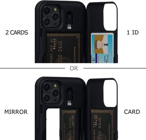 TORU CX PRO for iPhone 11 Pro Case Wallet | Protective Shockproof Heavy Duty Cover with Card Holder - Black