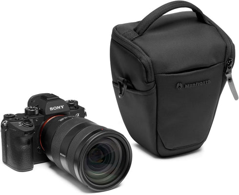 Manfrotto Advanced Holster S III, Case for Mirrorless Camera with Lens, Tripod Mount and Rain Cover