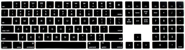 HRH Black Silicone Keyboard Cover Keypad Skin for Magic Keyboard with Numeric Keypad A1843 (US Layout)