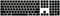 HRH Black Silicone Keyboard Cover Keypad Skin for Magic Keyboard with Numeric Keypad A1843 (US Layout)