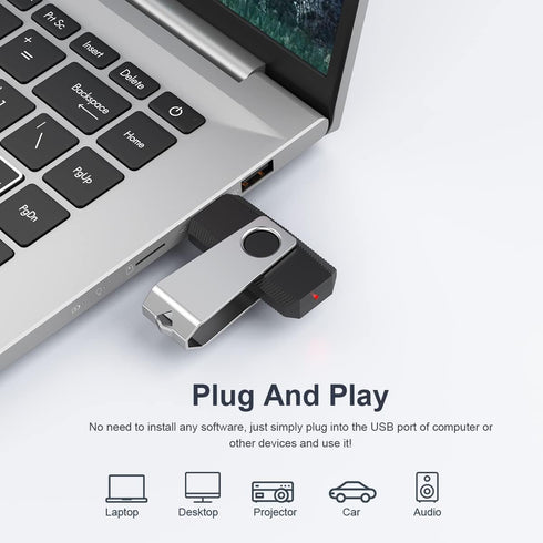 Aiibe 16GB 3.0 16GB USB Flash Drive Thumb Drive USB Memory Stick PenDrive - Black