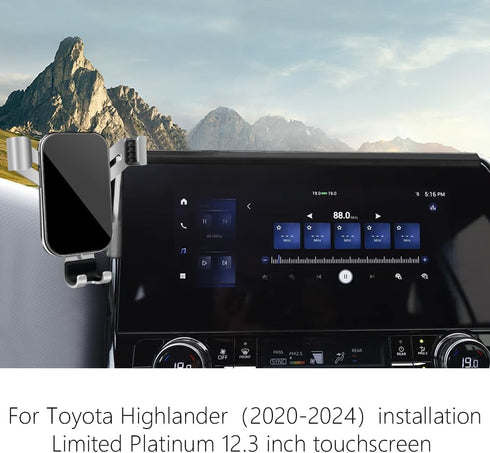 LUNQIN 2020 2021 2022 2023 2024 2025 2026 12.3 inch Car Phone Holder for Toyota Highlander Limited Platinum [ Touch