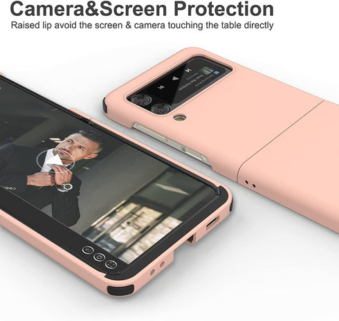 Slim Hard Rugged TPU Edge Protective Case for Galaxy Z Flip 3 with Card Slot - Z POP