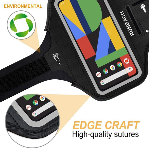 Running Armband for Google Pixel 8/7/6/6 Pro/5a/4XL/3a XL/3 XL, Exercise Case with Card Slot (Black)