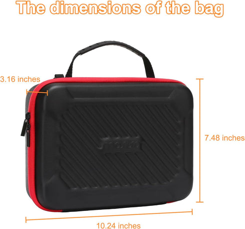 MOSISO Camera Case for GoPro Hero 12/11/10/9/8/7, Hard Travel Carrying Case with Handle & Snap Hook for Action Camera,