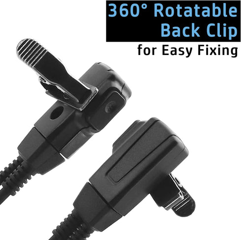 2X D-Style Earpiece Headset Mic PTT for Motorola Talkabout 2 Way Radio T100 T200 T210 T260 T270 (2.5mm Plug)