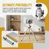 MOPFOL Mini Aluminum Alloy Flexible Tripod Stand Portable Bendable Legs Projector Holder with Ball Head for Camera