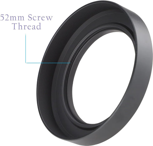 Haoge Metal Lens Hood for Nikon NIKKOR Z 40mm f/2, Z 28mm f/2.8, Compatible with 52mm Filters