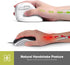 DELUX 4000 6 2.4G/BT 5.2 (M618MINI-White) Wireless Ergonomic Mouse, Vertical Mouse for Small Hands, Silent Click Ergo