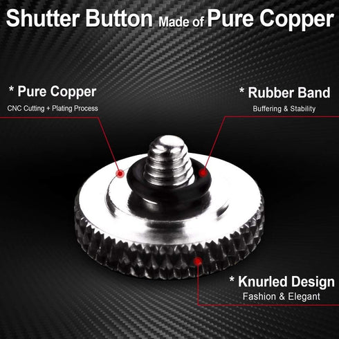 Camera Shutter Button (2 Pack/Silver), Upscale and Delicate Soft Shutter Release Button