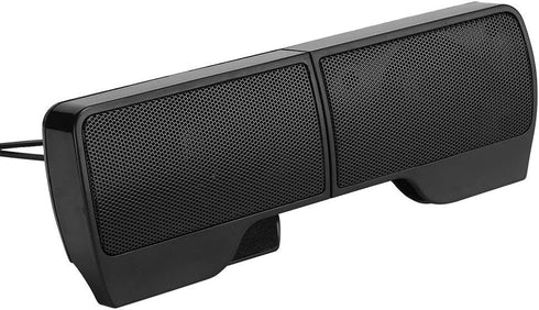 HERCHR Computer Speakers for Desktop PC, USB Plug-in, Wired Laptop Soundbar Speakers, 2W+2W