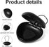 2pcs Ear Plug Carrying Cases, Black Triangular Earbud Holder with Lanyard for Travel and Outdoor Activities