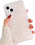 J.west Sparkly Opal Glitter Case for iPhone 13 6.1 inch - Translucent Clear Soft TPU Slim Fit Protective Cover for Women