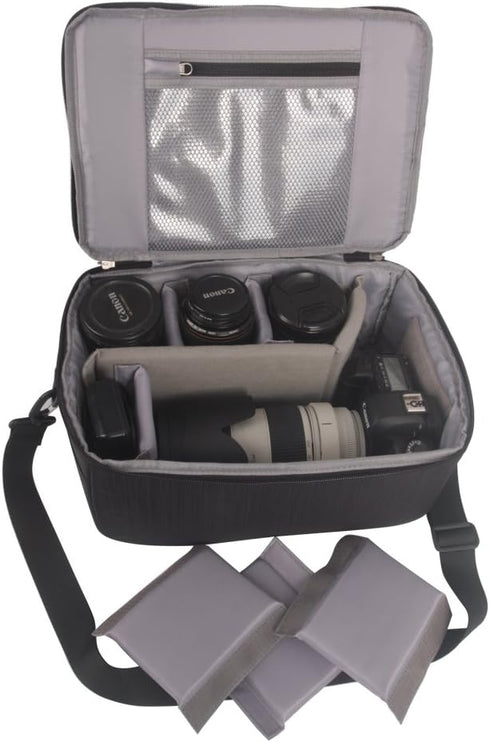 Koolertron Camera Case, Universal DSLR Insert Bag, Waterproof Sleeve for Canon/Nikon/Sony (Black)