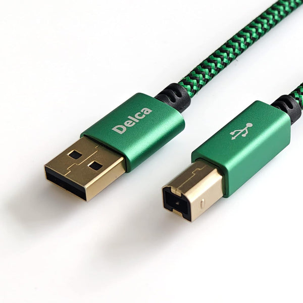 Delca Printer Cable 6 Feet/1.8 Meters I Nylon Braided USB 2.0 Cable Type