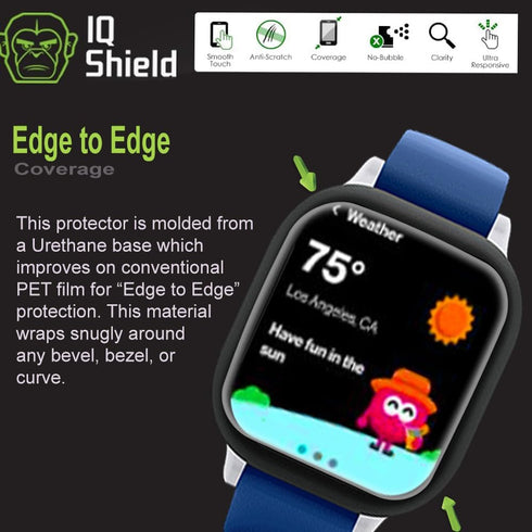 IQShield Screen Protector (6-Pack) Compatible with Verizon Gizmo Watch 2 - Anti-Bubble Clear TPU Film