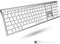 Macally Ultra Slim USB Wired Computer Keyboard, Full Size for Apple & Windows, Low Profile