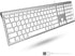 Macally Ultra Slim USB Wired Computer Keyboard, Full Size for Apple & Windows, Low Profile