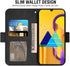 Asuwish Compatible with Samsung Galaxy M30s M21 Wallet Case and Tempered Glass Screen Protector Leather Flip Card Holder Stand Cell Accessories Phone Cover for Glaxay M 30s Gaxaly 21M Women Men Black