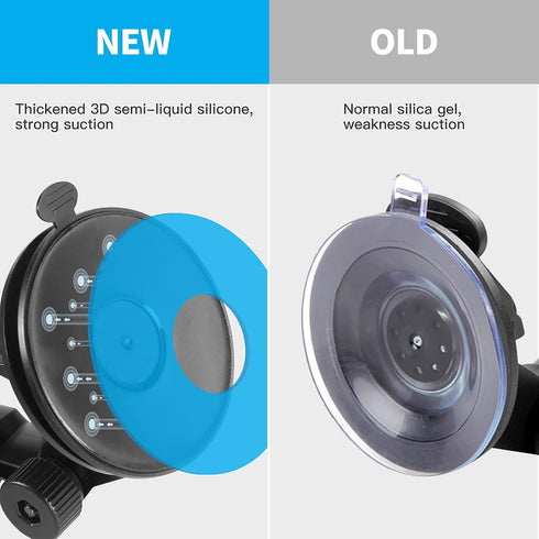 Smatree Double Suction Cup Mount, Car Mount Compatible for G*pro 12/11/10/9/8/7/Max/6/5/4/3+/3, for DJI OSMO Action Camera 4/3, Greater Suction Power(Updated Version)