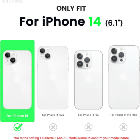ORNARTO Compatible with iPhone 14 Case 6.1, Slim Liquid Silicone 3 Layers Full Phone Covered Soft Gel Rubber Case Protective Phone Cover 6.1 Inch-Navy Blue
