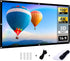Projector Screen 100 Inch, 4K Movie Projector Screen 16:9 HD Foldable and Portable for Home, Party, Office