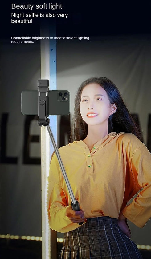XIHAMA 15 Max/15 Plus/14/13, Selfie Stick Tripod with Fill Light,Stable Tripod Stand with Detachable Bluetooth