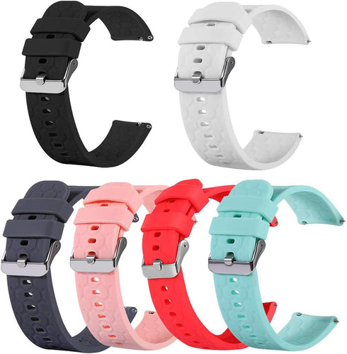 6-Pack Bands Compatible with Garmin Smart Watch, Vivoactive 5 Band, Stainless Steel Buckle, Waterproof Soft Silicone