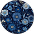 Navy Blue and Light Blue Floral Print PopSockets Standard PopGrip