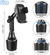 Sandfren 360 Car Cup Phone Holder, Rotation Carbon Fiber Vehicle Cup Cellphone Holder with Long & Adjustable Neck, Auto