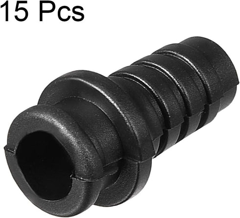 uxcell 15pcs 8-7mm PVC Strain Relief Cord Boot Protector Power Tool Hose Black