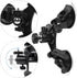 Triple Suction Cup Car Mount with 360 Degree Tripod Ball Head - Camera Suction Mount with 1/4 Threaded Head