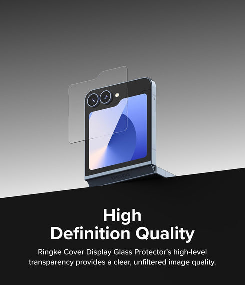 Ringke Cover Display Glass for Samsung Galaxy Z Flip 6 - Shatterproof Coverage, Tempered Glass Screen Protector