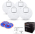 EVA LOGIK 4-Pack 120dB Window Alarm System - Ultra-Loud Alarms with Advanced Vibration Sensors - Window Security Alarms