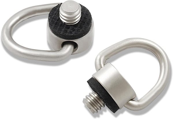 Litoexpe Stainless Steel D Ring Screw, 1/4"-20 Camera Fixing Screw with Rubber Padding