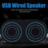 Mini USB Wired Speaker, Dual Speaker with Integrated Power Supply & Heavy Bass for PCs and Laptops