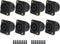 speakon Connector, Speaker Jack Twist Lock 4 Pole Square, Compatible with Speakon NL4MP, NL4MPR, NL4FC (8 Packs Black)