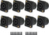 speakon Connector, Speaker Jack Twist Lock 4 Pole Square, Compatible with Speakon NL4MP, NL4MPR, NL4FC (8 Packs Black)