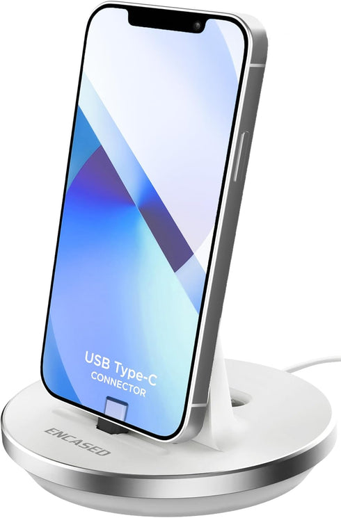 Encased USB C Non-Wireless Charging Stand for iPhone 15/15 Pro Max - Fast Wired Desktop Charger, Type-C Connector