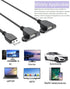 Guo USB Charging Extension Cable Male to Dual Female, USB 2.0 Charging Port 1 to 2 Panel Mount for Mobile Phones
