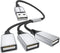 Portable 3 in 1 USB Splitter Cable, USB 2.0 Hub for Charging & Data Transfer, Compatible with Laptop & Mac.