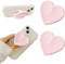 Vilbocr 2PCS Heart-Shaped Silicone Mobile Phone Grip Stand, Collapsible Cellphone Finger Grip Holder
