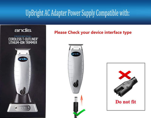 UpBright AC Adapter Compatible with Andis Master MLC Cordless Clipper 74034 T-Outliner Lithium Ion Li Barber Trimmer ORL 74000 04987 74010 74067 12470 04991 SPA045120DU 4.5V DC Power Supply Charger by UPBRIGHT