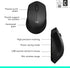 Logitech MK345 Wireless Combo, Full-Sized Keyboard with Palm Rest and Comfortable Mouse, Black