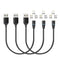 NetDot Magnetic Charging Cable - 3in1 Gen12 (1ft/3 Pack Black) 18W Fast Charging Magnetic Phone Charger and Data