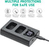 Kimaru NP-FW50 Battery Charger, Double Slot NP-FW50 Charger for Sony BC-TRW Charger, ZV-E10, Alpha A6000 A6300 A6400 A6500 A5000 A5100 A7 A7II A7R A7RII A7S A7SII RX10 II III Cameras.