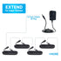 4 Pack 10ft/3M DC Power Extension Cable, 12V DC Power Adapter Cord for CCTV Security Camera, LED Strip, Black