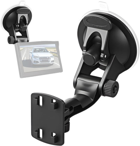 Exircy Upgraded Windshield Backup Camera Mount for Car, Black Car Camera Suction Mount